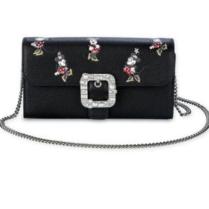 2022 Disney Kate Spade Minnie Mouse Clutch Bag w/ Rhinestone Pearl Buckle - NEW
